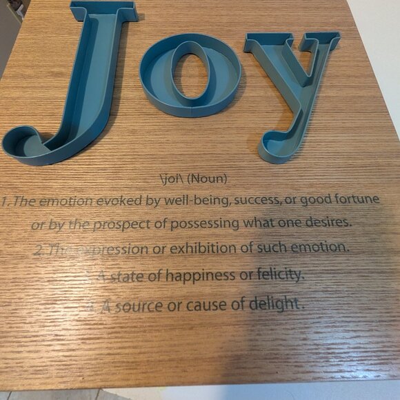 "Joy" definition wall hanging - Picture 1 of 3